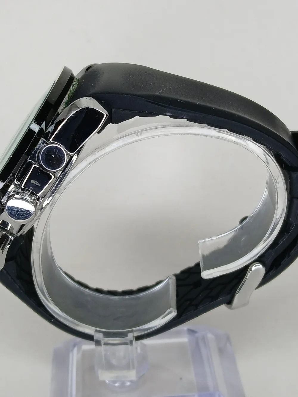 BENYAR BY-5140M Men's Quartz Chronograph Watch Black Dial Rubber Strap 30M